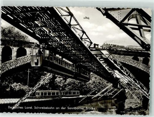 Wuppertal Schwebebahn an der Sonnborner Brücke Straßenbahn Eisenbahn Flugzeug