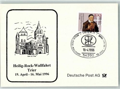 Trier 1996 Heilig-Rock-Wallfahrt Sonderstempel