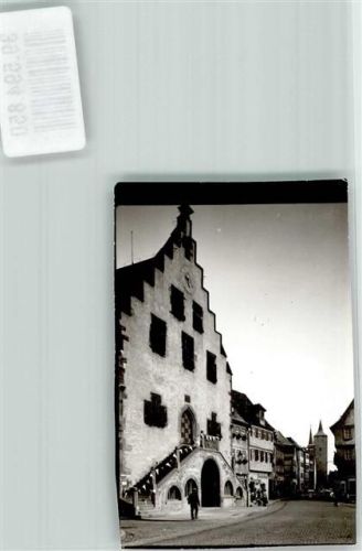 Karlstadt Ort handschriftlich Rathaus Foto Original aus Archiv eines Ansichtskartenverlags