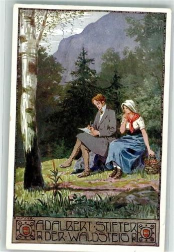 Adalbert Stifter Der Waldsteig Karte Nr. 25 Ostmark Bund deutscher Österreicher