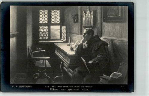 Ein Lied aus Gottes weiter Welt sign. Rozynski Mönch in der Kammer