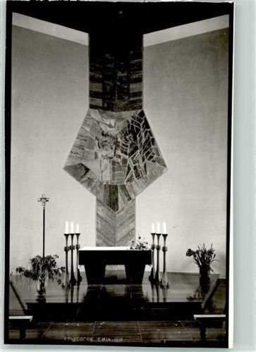 Detmold Katholische Kirche Inneres Altar Kerzen Ort handschriftlich Foto Original aus Archiv eines Ansichtskartenverlags