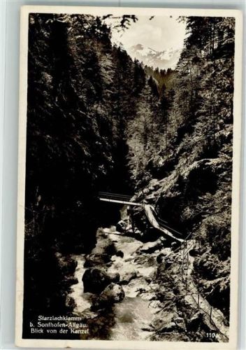 Sonthofen Starzlachklamm Brücke Stempel Waldhaus
