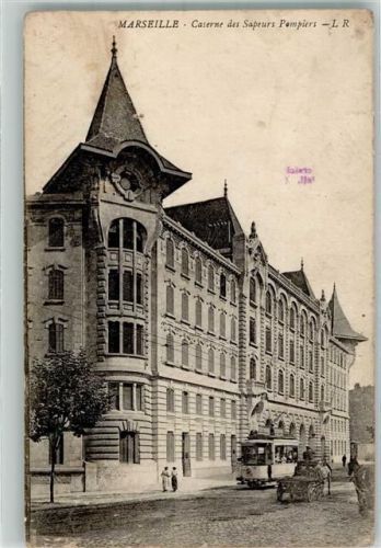 Marseille 1917 Straßenbahn Kaserne Feldpost WK I
