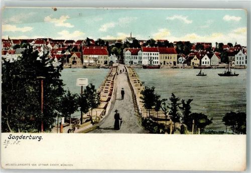 Sonderburg 1905 Pontonbrücke Verlag O. Zieher