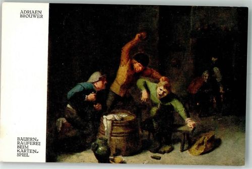 sign. Brouwer Adriaen Bauernrauferei beim Spiel