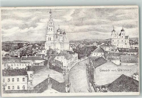 Hrodna 1915 Kirche Künstlerkarte