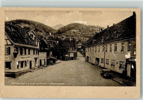 Zwingenberg Löwenplatz Gasthaus zum Anker Auto Oldtimer