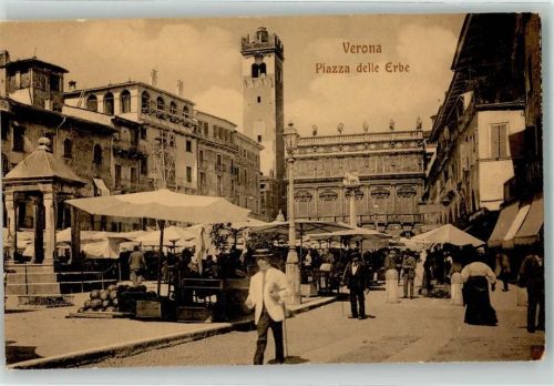 Verona Marktszene Piazza delle Erbe