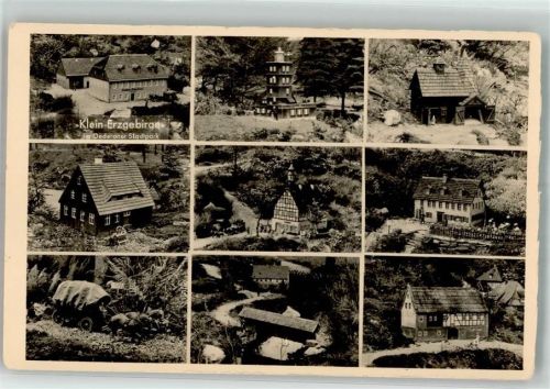Oederan Miniaturhäuser Klein-Erzgebirge im Stadtpark Fotograf Goldschmidt