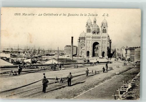 Marseille 1917 Hafen Kathedrale
