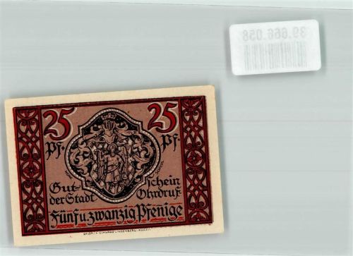 Ohrdruf 1921 25 Pfennig Gutschein No 35056