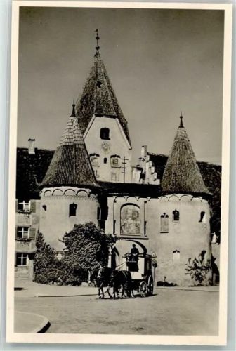 Weißenhorn Oberes Tor Kutsche Postkutsche Foto AK