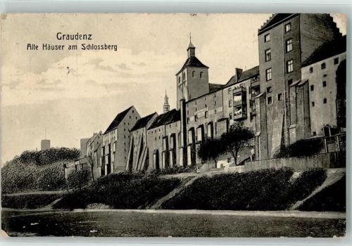 Graudenz 1913 Schlossberg alte Häuser