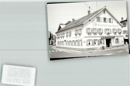 Sonthofen Gasthof zum Löwen Gasthaus Straße Auto Zebrastreifen Drogerie Ort handschriftlich Foto Original aus Archiv eines Ansichtskartenverlags