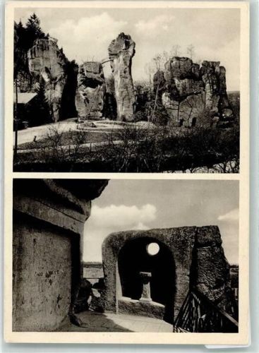 Detmold Externsteine Felsen Horn Lippe Informationskarte