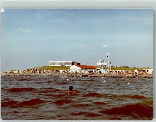 Tossens Foto Original aus Archiv eines Ansichtskartenverlags DLRG-Turm Ort handschriftlich