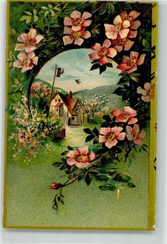 1910 Blumen Schwalbe