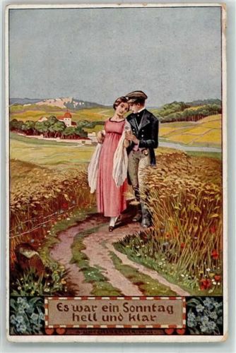 Volksliederkarten Nr. 79 VDA Es war ein Sonntag hell und klar Liebespaar