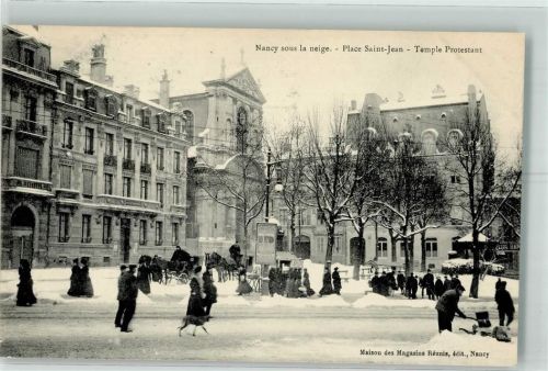 Nancy Winter Saint-Jean Platz Protestantische Kirche