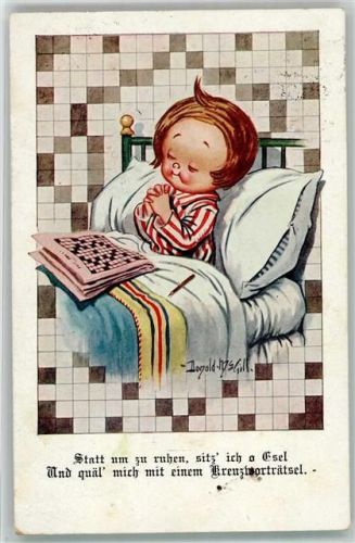 1917 Kind im Bett Kreuzworträtsel