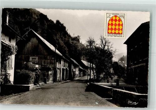 Le Chatelard 1956 Ort lt. Stempel Briefmarke Bildseite