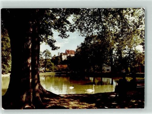 Illertissen Schloss Ort handschriftlich Foto Original aus Archiv eines Ansichtskartenverlags