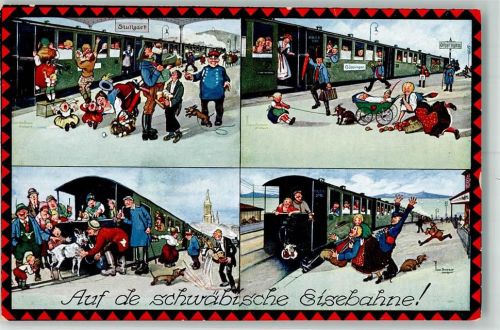 Stuttgart Auf de schwäbische Eisebahne! Tumult mit Dackel und Ziege auf dem Bahnsteig Göppingen Friedrichhafen