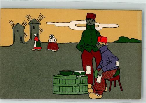 Surreale holländische Landschaft Tracht Niederlande