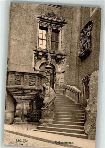 Görlitz 1913 Rathaustreppe