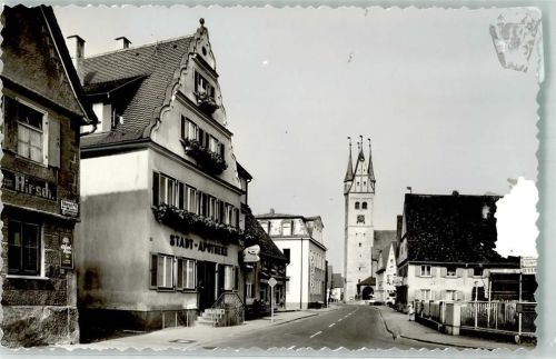 Dietenheim Apotheke Gasthaus Hirsch Foto keine AK Ort handschriftlich