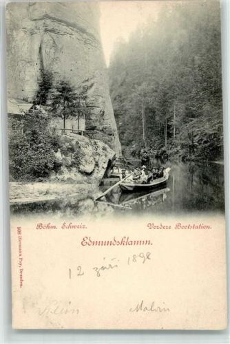 Edmundsklamm 1898 Vordere Bootstation