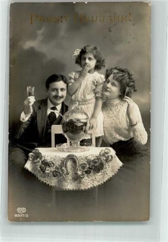 1913 Verlag EAS 8507/2 Familie Bowle Gefäß