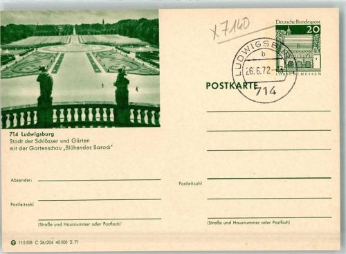 Ludwigsburg 1972 Ausstellung Gartenschau Blühendes Barock