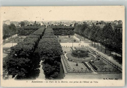 Asnieres 1906 Le Parc de la Mairie