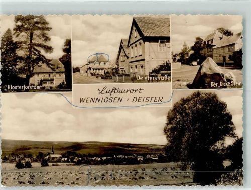 Wennigsen Klosterforstamt Deisterstraße Der Dicke Stein Foto Original aus Archiv eines Ansichtskartenverlags Striche auf Bildseite