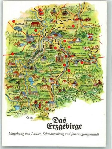Lauter Landkarte Das Erzgebirge