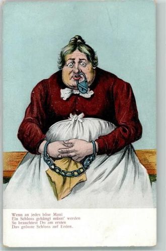 Frau Vorhängeschloss