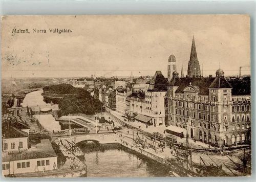 Malmö 1920 Straßenbahn Norra Vallgatan