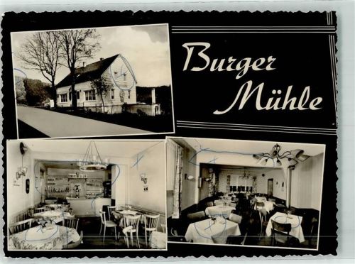 Ennepetal Foto Original aus Archiv eines Ansichtskartenverlags Gasthaus Burger Mühle Striche auf der Bildseite