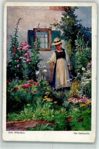 Frau Blumen Die Gärtnerin Galerie Wiener Künstler Nr.559