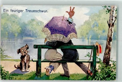 Ein feuriger Treueschwur Liebespaar Hund ASM No. 1241