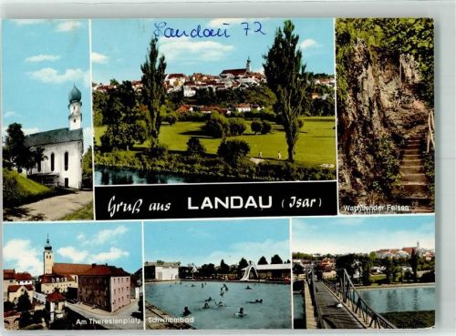 Landau Schwimmbad Wachsenderfelsen Theresienplatz