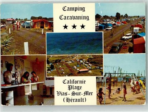 Vias 1978 Schwimmbad Fliegeraufnahme Californie Plage