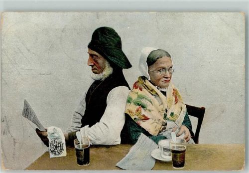 1907 Seemann Frau Tee trinken Dr. Trenkler Serie 913. 4.