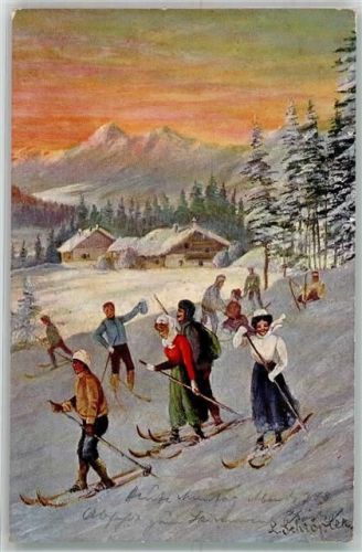 1909 Winter Wandern Erika Nr. 4087