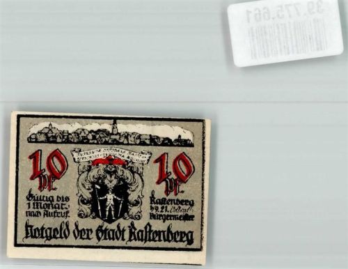 Rastenberg 1921 10 Pf.