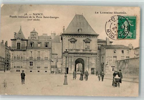 Nancy 1908 Innenfassade des St. Georges Tor