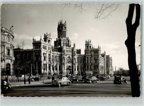 Madrid 1957 Postamt Auto Omnibus
