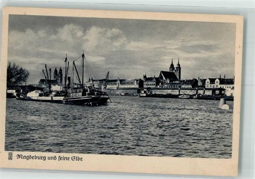 Magdeburg Elebe Frachtschiff